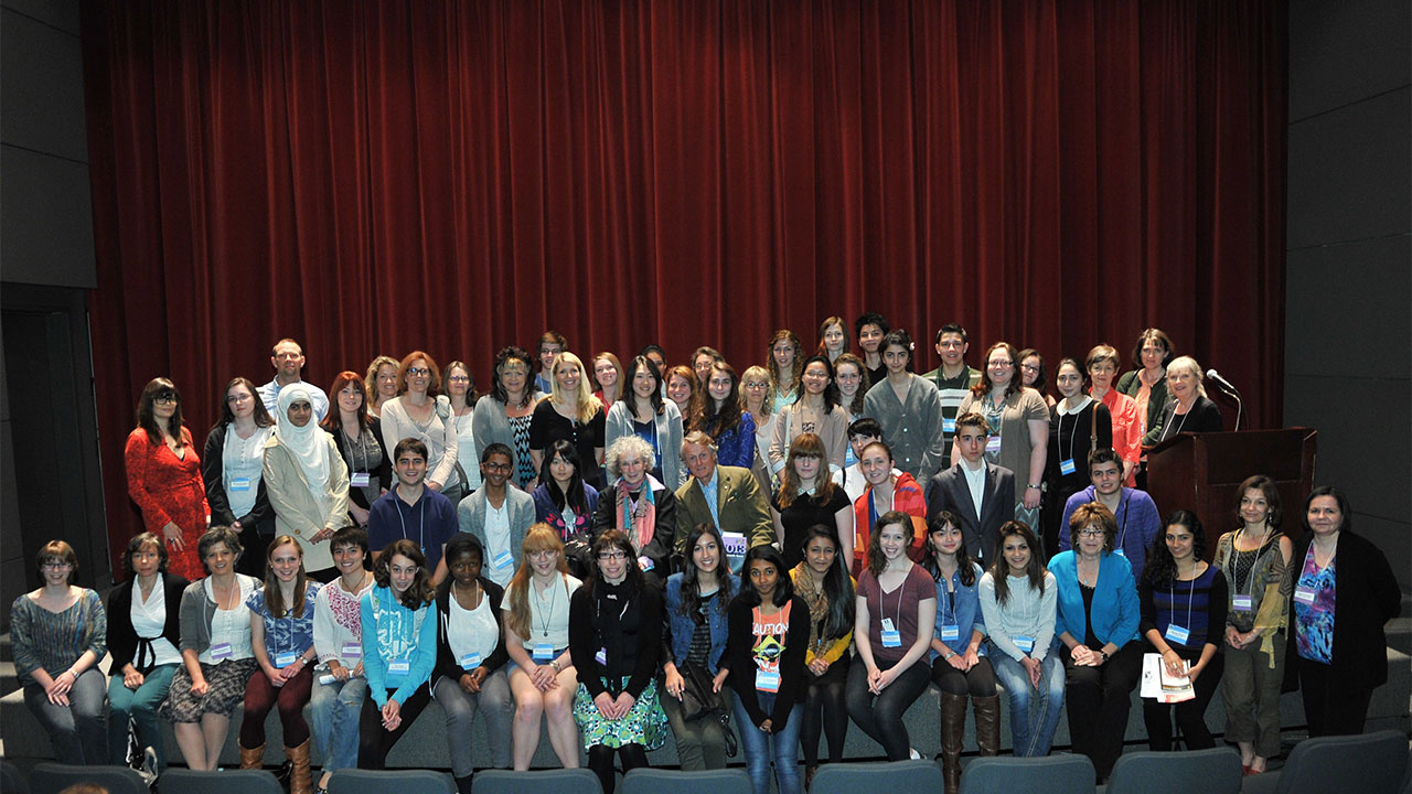 National Finalists and their chaperones with Margaret Atwood, Scott Griffin, and Damian Rogers. 